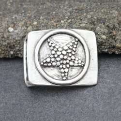 Silver Star Belt Buckle for 30 mm belt