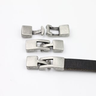 5 Silver Rustic Hook Bracelet Clasp