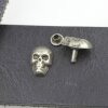 10 Totenkopf Nieten, Ziernieten, Silber Nieten Rustikal Silber