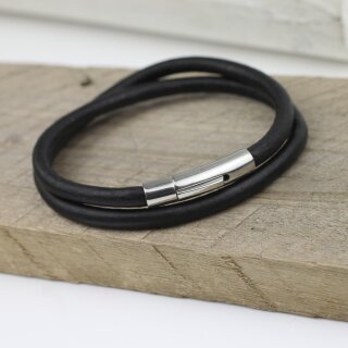 1 Edelstahl Hebeldruckverschluss fr 5 mm Lederarmband