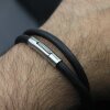 1 Edelstahl Hebeldruckverschluss für 5 mm Lederarmband