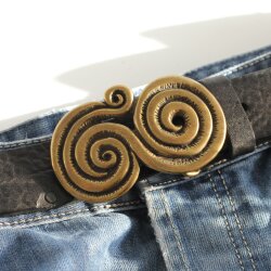 Antique Brass spiral belt buckle