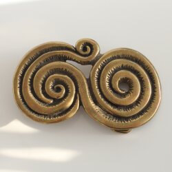 Antique Brass spiral belt buckle