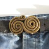 Antique Brass spiral belt buckle