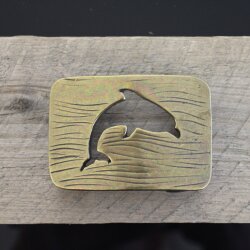 Antique Brass Dolphin belt buckle