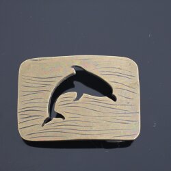 Antique Brass Dolphin belt buckle