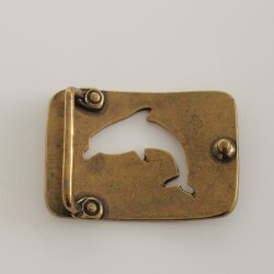 Antique Brass Dolphin belt buckle