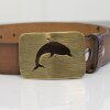 Antique Brass Dolphin belt buckle