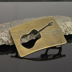 Antique Brass Guitar Belt Buckle