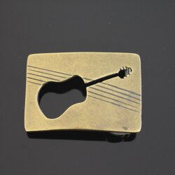 Antique Brass Guitar Belt Buckle