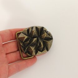 Antique Brass Pyramide Belt Buckle