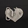 Rustic Silver Heart horse head Belt Buckle