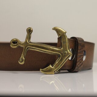 Antique Brass Anchor Belt Buckle