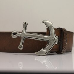 Rustic Silver Anchor Belt Buckle