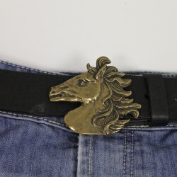 Antique Brass horse head Belt Buckle
