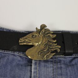 Antique Brass horse head Belt Buckle