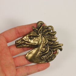 Antique Brass horse head Belt Buckle