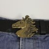 Antique Brass horse head Belt Buckle