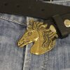 Antique Brass horse head Belt Buckle