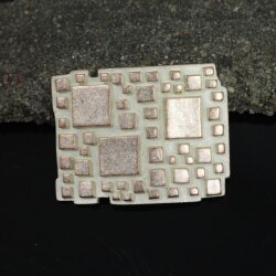 Roseperlmutt Belt Buckle With Stone Pattern