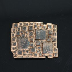 Rustic Copper Belt Buckle With Stone Pattern