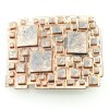 Rustic Copper Belt Buckle With Stone Pattern