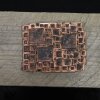 Rustic Copper Belt Buckle With Stone Pattern