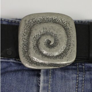 Rustic Silver Spiral Belt Buckle