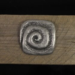 Rustic Silver Spiral Belt Buckle