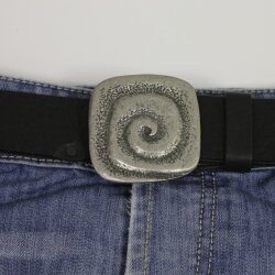 Rustic Silver Spiral Belt Buckle