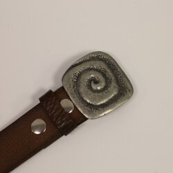 Gürtelschnalle Spirale Antik Silber Rustikal