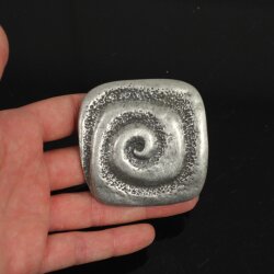 Rustic Silver Spiral Belt Buckle