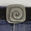 Rustic Silver Spiral Belt Buckle