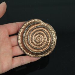 Rustic Copper Snail fossil Belt buckle