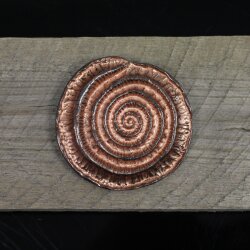 Rustic Copper Snail fossil Belt buckle