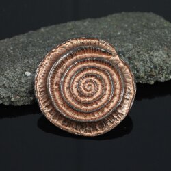 Rustic Copper Snail fossil Belt buckle