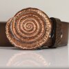 Rustic Copper Snail fossil Belt buckle