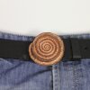 Rustic Copper Snail fossil Belt buckle