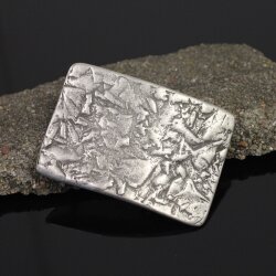 Organic Struktur Rechteck Gürtelschnalle Antik Silber Rustikal