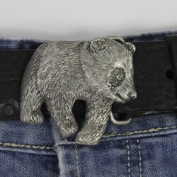 Rustic Silver Panda bear Belt buckle