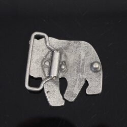 Rustic Silver Panda bear Belt buckle