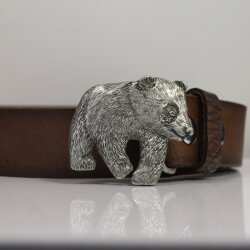 Rustic Silver Panda bear Belt buckle