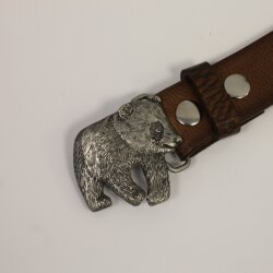 Rustic Silver Panda bear Belt buckle