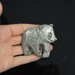 Rustic Silver Panda bear Belt buckle