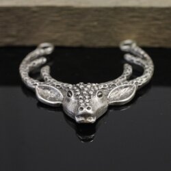 Deer Head Silver Pendant 1 pcs