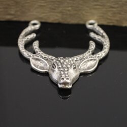 Deer Head Silver Pendant 1 pcs