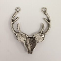 Deer Head Silver Pendant 1 pcs