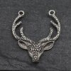 Deer Head Silver Pendant 1 pcs