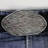 Dark Antique Silver Nature Themed Belt Buckle