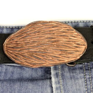 Rustic Copper Nature Themed Belt Buckle